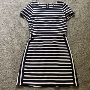 Express Navy and White striped dress